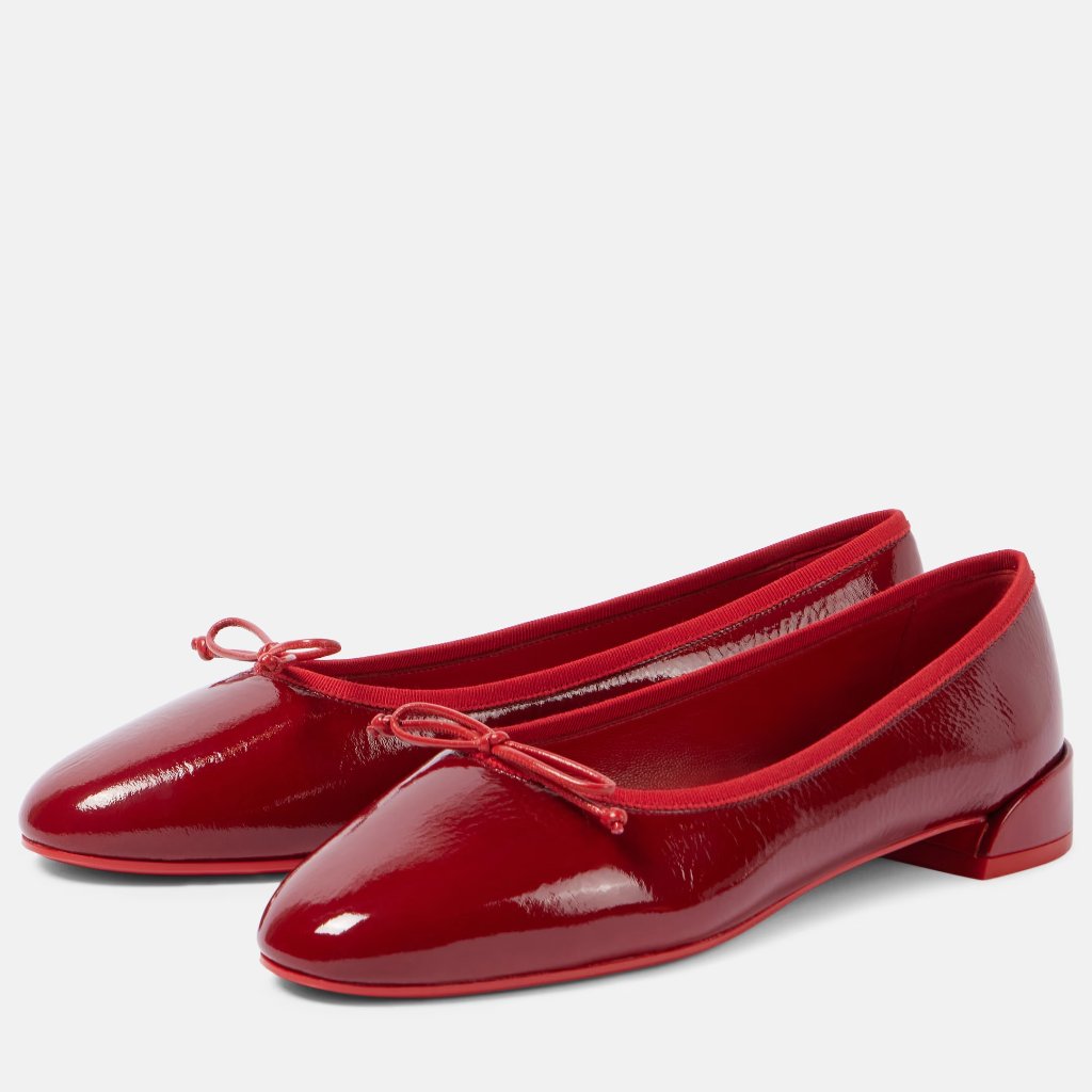 Christian Louboutin Sweetie Jane Flat Patent Leather Ballerina Flats Shoes